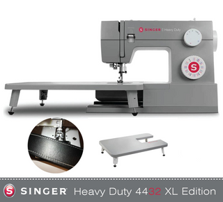 Singer Heavy Duty 4432 XL Bundle * Sale Offer * with Extension table and Straight Stitch foot - Latest 2025 model  - Free upgrade to denim edition with 9 extra accessories at no extra cost