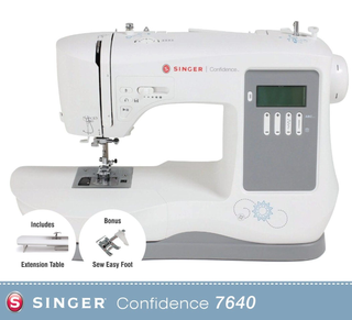 Singer Confidence 7640 Sewing Machine - extension table, 200 stitch patterns, silky smooth motor - New 2025 model