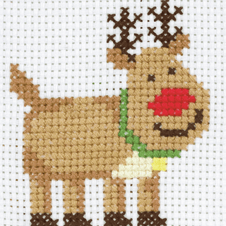 Anchor My 1st Counted Cross Stitch Kit - Rudolph