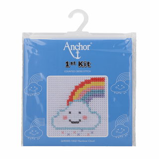 Anchor My 1st Counted Cross Stitch Kit - Rainbow Cloud