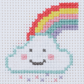 Anchor My 1st Counted Cross Stitch Kit - Rainbow Cloud