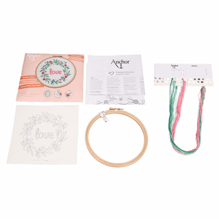 Anchor Embroidery Hoop Kit - Love