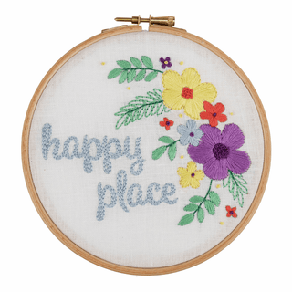 Anchor Embroidery Hoop Kit - Happy Place