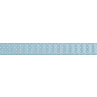 Bowtique Small Blue Polka Dot Grosgrain Ribbon - 5m x 10mm Roll