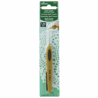 Clover Soft Touch Crochet Hook - 12.5cm x 1.00mm