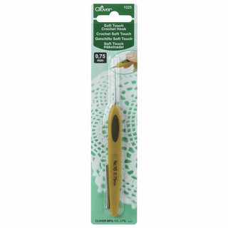 Clover Soft Touch Crochet Hook - 12.5cm x 0.75mm