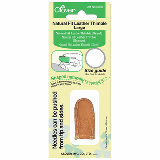 Clover Large Leather Natural Fit Thimble