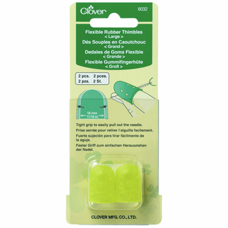 Clover Large Flexible Rubber Thimble - 18mm (Pack of 2)