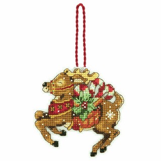 Counted Cross Stitch Ornament Kit - Reindeer