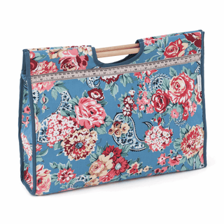 Craft Bag with Wooden Handles - Kashmir Rose