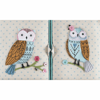 Applique Owl Twin Lid Sewing Box - Large - Sewing and Crafting Outlet