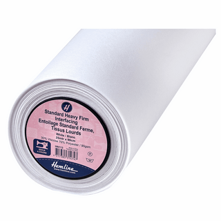 Hemline White Standard Heavy/Firm Sew-In Interfacing - 25m x 90cm (Full Roll)