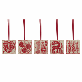 Cross Stitch Christmas Tag Kit (Set of 5)