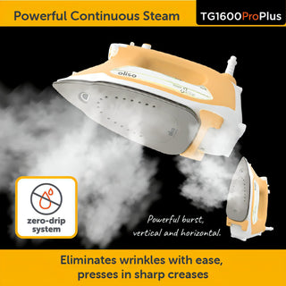 Oliso ProPlus Auto-lift Smart Iron TG1600 pro plus ** new model now with FREE MINI pressing board exclusive to the Outlet ** - For general ironing, plus features for quilters and sewists
