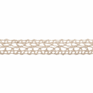 Bowtique Cream Cotton Lace - 5m x 14mm