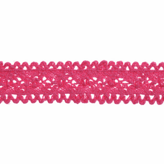 Bowtique Fuchsia Cotton Lace Trimming - 4m x 18mm