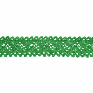 Bowtique Green Cotton Lace Trimming - 4m x 18mm