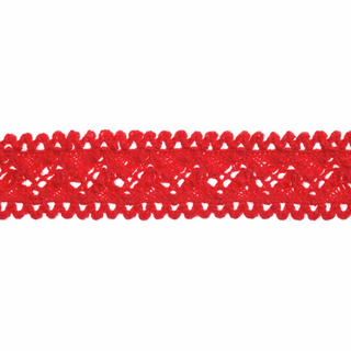 Bowtique Red Cotton Lace Trimming - 4m x 18mm