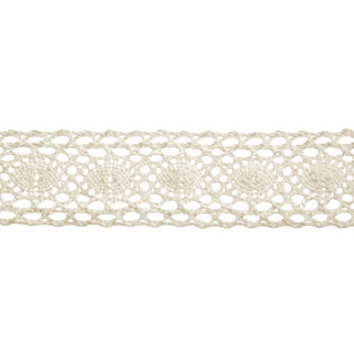 Bowtique Cream Cotton Lace - 5m x 30mm