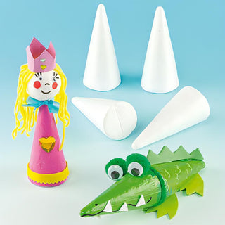 Polystyrene Cones - 20cm (3 Pack)